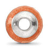 Sterling Silver 925 Bead with Green Quartz Stone Polished Finish